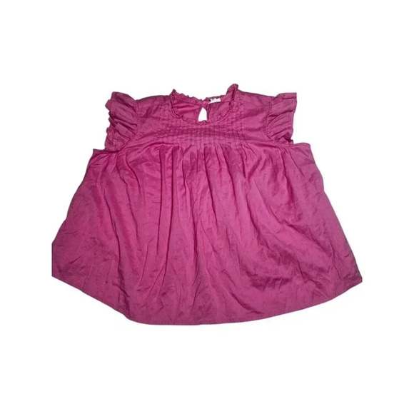 A.N.A NEW APPROACH TOPS SIZE 1X PINK BLOUSE TOP 100% COTTON BabyDoll Blouse - Picture 4 of 7